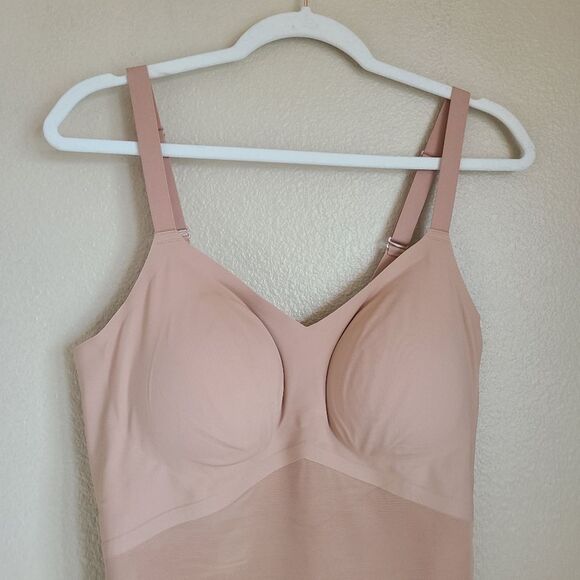 NWOT honeylove plus size mid thigh bodysuit sand womens size 1X - Picture 5 of 7